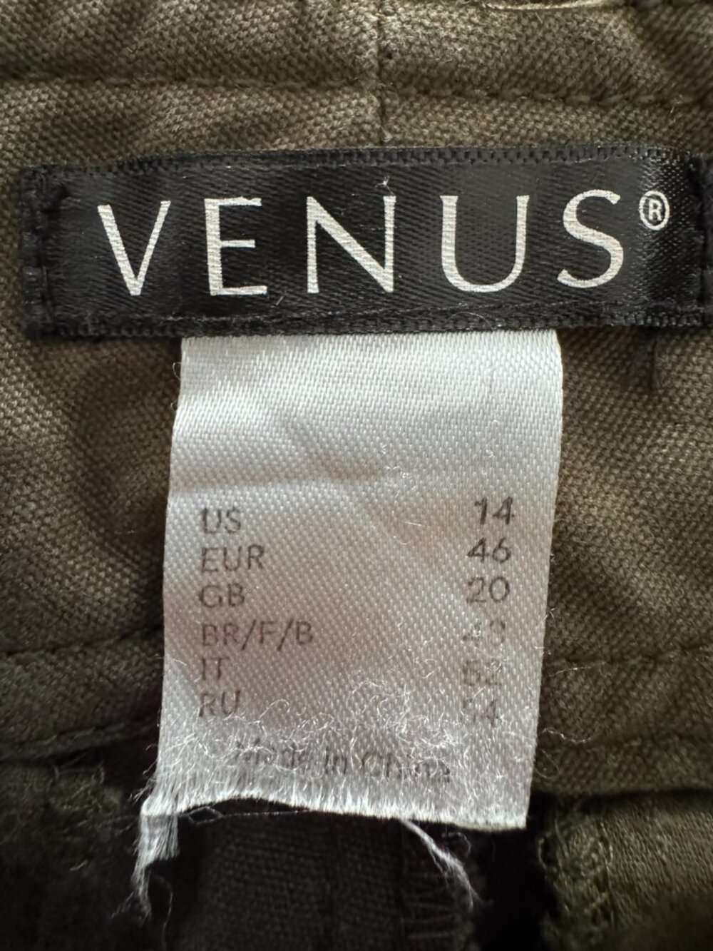 VENUS Olive Tie‑Ankle Cargo Pants – Size 14 - Picture 4 of 7
